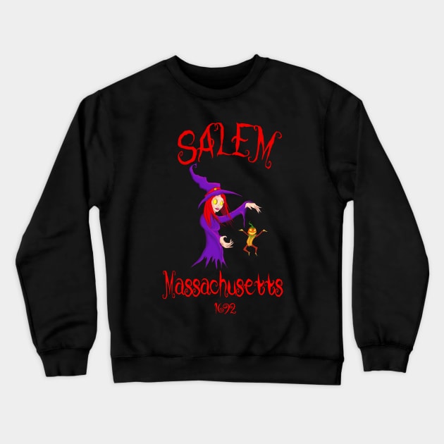 Salem Witch 1692 Crewneck Sweatshirt by Rivercrow Crafts